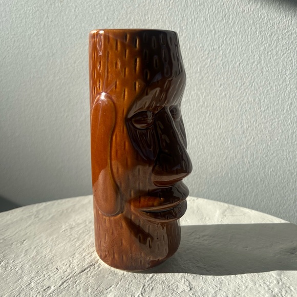 VINTAGE EASTER ISLANDER TIKI VIBES MUG GLASS CERAMIC RETRO BARWARE VIBES - Picture 4 of 10